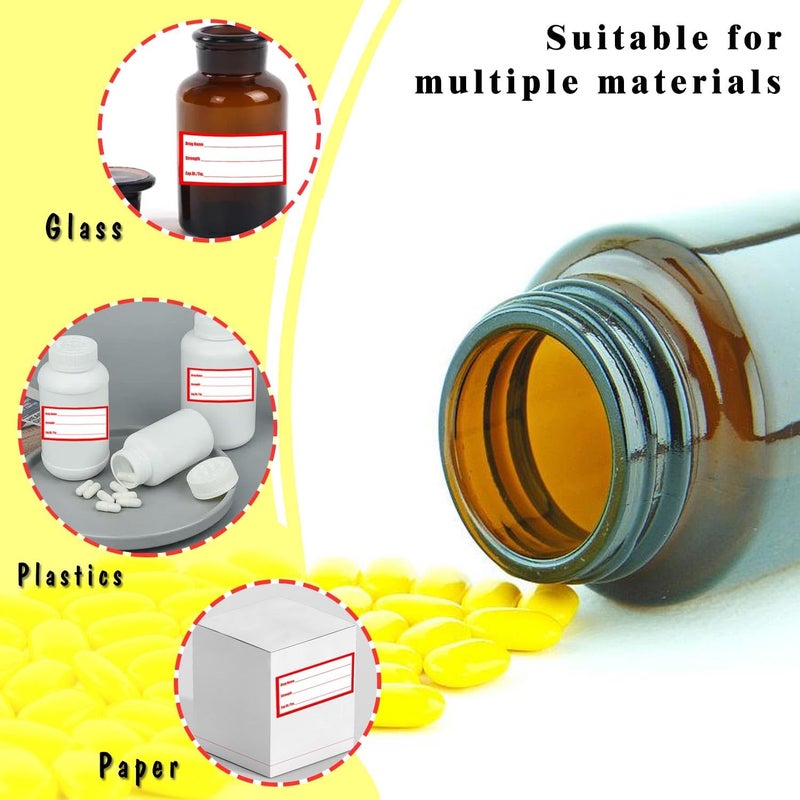Well Tile 500Pcs Drug Name Label Stickers Medication Strength Stickers 1x2 Inch-Veterinary Instruction Labels Reminder Labels - Image 5